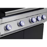 thumbnail of Tarrington House Barbecue à gaz PAXTON, 4+1 brûleurs, surface de cuisson 71 x 41 cm, 4 roulettes, housse de protection, inox, noir mat