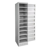 thumbnail of PROREGAL Notebook-Schrank mit 10 Fächer | HxBxT 180x40x50cm | Lichtgrau