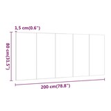 thumbnail of vidaXL Hoofdbord 200x1,5x80 cm bewerkt hout hoogglans wit