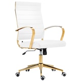 thumbnail of Cadeira de escritório em imitação de pele Havana branco