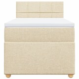 thumbnail of vidaXL Boxspringbett mit Matratze Creme 100x200 cm Stoff