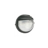 thumbnail of Applique Da Esterno Moderna Palpebra Tonda Alluminio E Vetro Nero 1 Luce E27