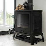 thumbnail of Relaxdays Kaminholzkorb, Metall, klappbarer Holztragekorb, HxBxT: 33 x 66 x 30,5 cm, Kaminholzhalter für innen, schwarz