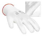 thumbnail of ECD Germany Arbeitshandschuhe PU-beschichtet Größe 7/S, Weiß, atmungsaktiv & rutschfest, robust