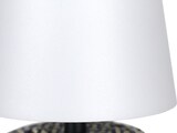 thumbnail of SalesFever Tischleuchte mit LED-Akku | Gestell Palmblatt, Gummibaum / Schirm Metall | B 11 x T 11 x H 29 cm | Schwarz – Weiß