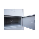 thumbnail of Lüllmann® Verteilerschrank, 2 Abteile, 16 Fächer, 1800 x 740 x 500 mm, lichtgrau