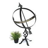 thumbnail of DanDiBo Sonnenuhr Garten Groß Gartenuhr Wetterfest Outdoor Metall Schwarz Schmiedeeisen Deko Wetterfest 70 cm Uhr Deko