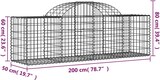 thumbnail of vidaXL Gabionen mit Hochbogen 13 Stk. 200x50x60/80 cm Verzinktes Eisen