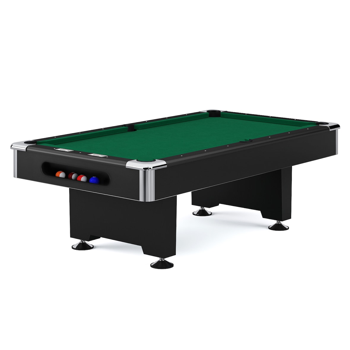 Automaten Hoffmann Billardtisch "Club Pro III", EuroSpeed, Grün, 8 ft (Spielfeld 224x112 cm)