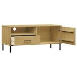 thumbnail of vidaXL TV-Schrank OSLO mit Metallbeinen Braun Massivholz Kiefer