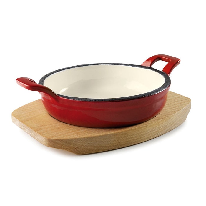 LACOR emaillierte runde Kasserolle MAGMA RED Gusseisen 18,5 cm 720 ml 25859