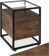 thumbnail of tectake Table de chevet Dudley 40 x 43 x 60,5 cm - Bois foncé industriel, rustique -404682