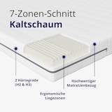 thumbnail of Matratze 100x200 | Kaltschaummatratze Höhe 18cm | Ergonomische Matratze mit 7 Liegezonen | 2in1 Matratzen Härtegrad H2 H3