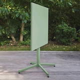thumbnail of Table de terrasse carrée bistro inclinable en acier vert sauge 70cm - Oviala