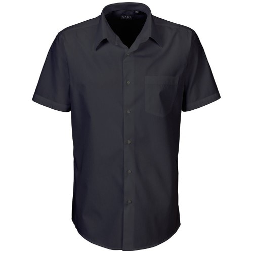 401 - Oberhemd halbarm : schwarz 60% Baumwolle 40% Polyester 120 g/m² 38