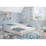 thumbnail of Sofabett zweiter Schlafplatz Bettgestell 90x200 Einzelbett Bettkasten Kiefer waschweiß 60.34-09WoR