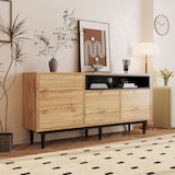 thumbnail of Merax Sideboard im Landhausstil mit Metallfüße, Anrichte aus Holz mit verstellbaren Einlegböden, Kommode, B:160cm