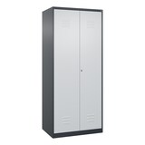 thumbnail of C+P Aufbewahrungs Doppel-Spind Classic PLUS, 2 Abteile je 4 Fachböden, HxBxT 185x80x50cm, Zylinderschloss, Anthrazit/Hellgrau von PROREGAL