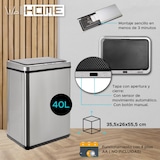 thumbnail of WellHome - Cubo de Basura Inteligente 40L en color Gris 35,5x26x55cm - Apertura Automática/Manual