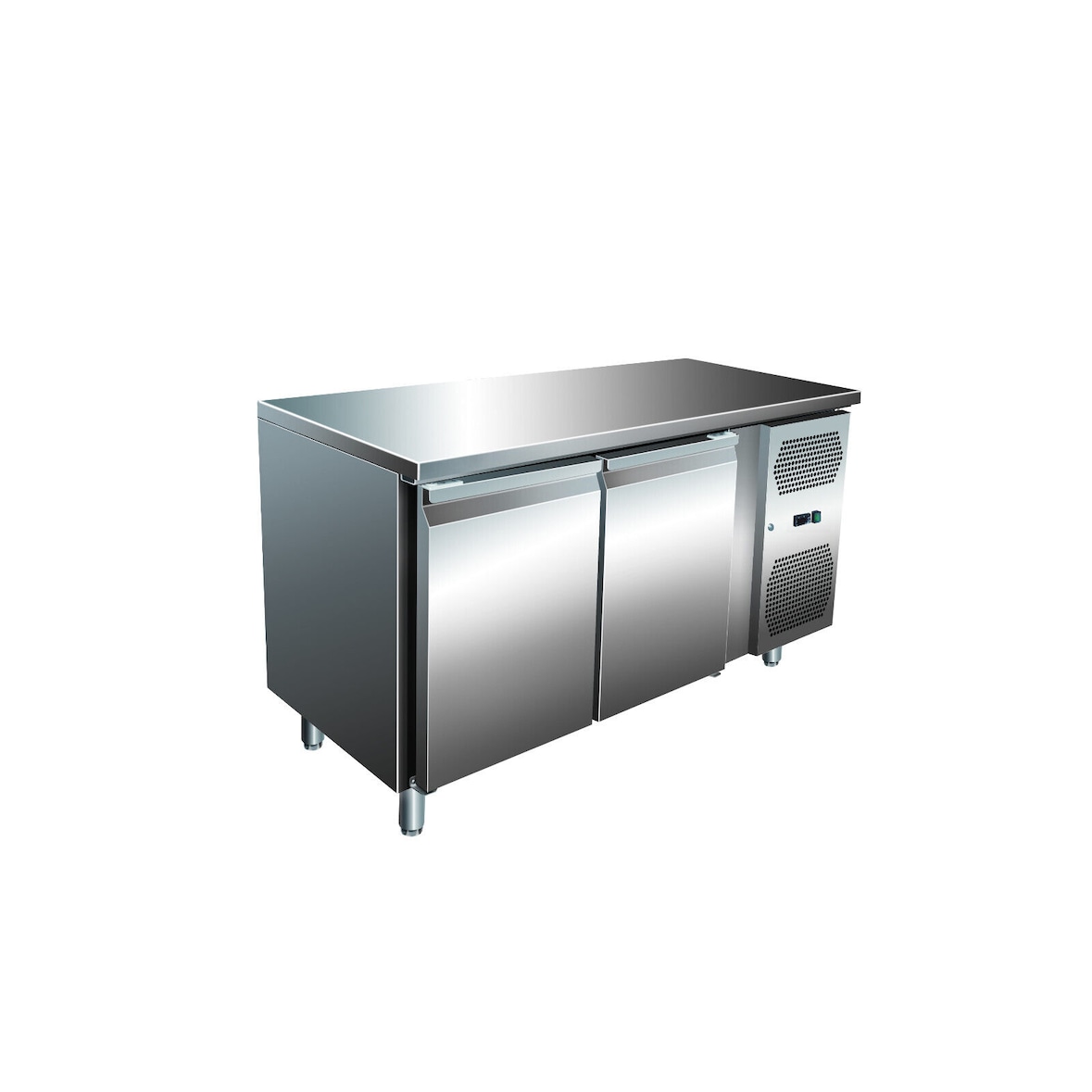 Gastro Edelstahl Tiefkühltisch Tiefkühltheke 2 Türen 260 L