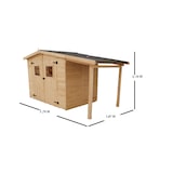 thumbnail of HABRITA abri en panneaux 3.70 m² avec plancher et bûcher. ed2416.01b