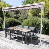 thumbnail of Store double pente avec coffre 3 x 4 m en aluminium écru