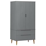 thumbnail of vidaXL Kleiderschrank MOLDE Grau 90x55x175 cm Massivholz Kiefer