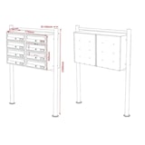 thumbnail of Helloshop26 - Doppelblock mit 8 freistehenden Briefkästen mit weißen Briefeinwürfen 16_0000150