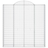 thumbnail of vidaXL Gabione mit Hochbogen 200x30x200/220 cm Verzinktes Eisen