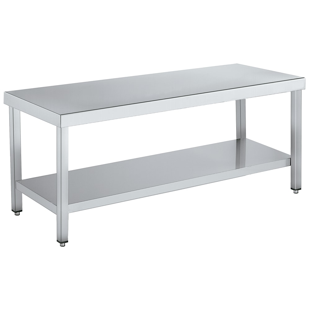 EURAST - Neutrale snack tisch höhe 600 mit 1 regal - 1200x600x600 mm - 1021661C