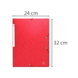thumbnail of Exacompta  Cod. 55755E - Cartella 3 lembi con elastici Maxi Capacity Scotten cartoncino lustré 425 g/mq - 24x32cm rosso  - Confezione da  50 pz.