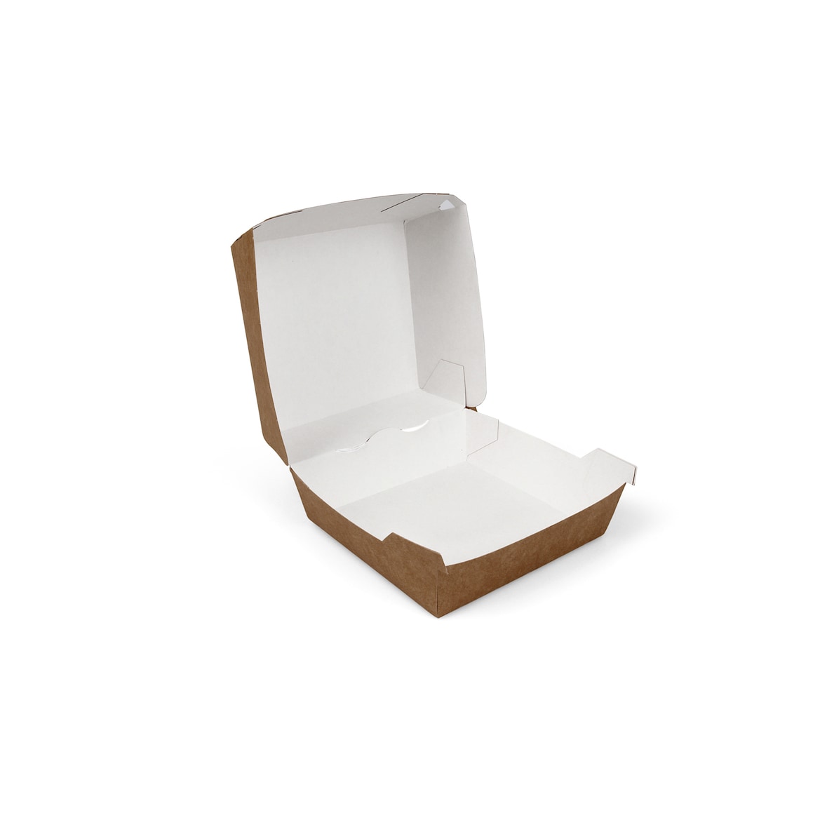 Premium Quality, Hamburgerboxen maxi, karton 11,5 x 11 x 7,8 cm bruin / wit, 500 stuks