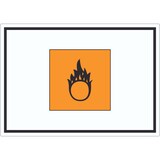 thumbnail of Aufkleber Gefahrensymbol Brandfördernd Symbol Brand A5 (148x210mm)