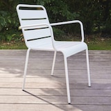 thumbnail of Witte metalen tuinstoel - Oviala