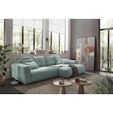 thumbnail of KAWOLA Sofa MIKA Ecksofa Cord hellblau Longchair rechts