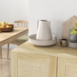 thumbnail of HOMCOM armario de salón con 2 puertas de ratán y estantes ajustables aparador de salón para oficina estudio dormitorio estilo nórdico 73x41x102 cm