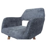 thumbnail of Décoshop26 -Gepolsterter Esszimmerstuhl mit Armlehnen aus dunkelgrauem Chenille-Stoff und Beinen aus Buchenholz 04_0009845