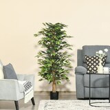 thumbnail of Ficus artificial con troncos 150 cm planta artificial con macetas y 1008 hojas realistas para decoración del hogar salón dormitorio Ø60x150 cm