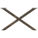 thumbnail of vidaXL Couchtischbeine X-Form 2 Stk. Naturstahl 70x(42-43) cm Stahl