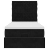 thumbnail of vidaXL Ottoman-Bett mit Matratzen Schwarz 100x200 cm Samt