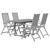 thumbnail of Helloshop26 - Conjunto de comedor de jardín de 5 piezas muebles de exterior madera maciza de acacia 02_0013748