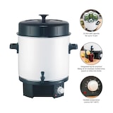 thumbnail of Clatronic EKA 3338 Dispensador Bebidas Calientes, Olla Eléctrica Conservas, 25L, Grifo, Acero Inox., Hervidor, Blanco, 1800W