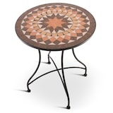 thumbnail of Mosaiktisch 60 cm Ø, mediterraner Garten- & Terrassentisch, 71 cm hoch, Braun-Orange-Beige, Raburg Mayla