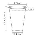 thumbnail of MONOUSO - Wiederverwendbare Plastikbecher PP Weiß 240ml (100 Stück)