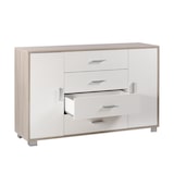 thumbnail of SARMOG MOBILE 2 ANTE 4 CASSETTI KIT L136 P41 H86 in truciolare nobilitato color olmo chiaro e bianco fiammato