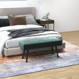 thumbnail of HOMCOM taburete pie de cama multifuncional banco pie de cama moderno banco dormitorio con pies de acero y asiento acolchado carga 120 kg 100x36x45 cm