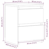 thumbnail of Tables de chevet 2 pcs vieux bois 30x30x40 cm bois d'ingénierie – Modèle Galant