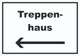 thumbnail of Treppenhaus Schild mit Text und Richtungspfeil links Stufen steigen waagerecht A0 (841x1189mm)