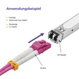 thumbnail of Helos LWL Patchkabel LC/LC Duplex 50/125µm OM4 erikaviolett 3,0m