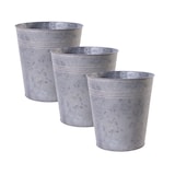 thumbnail of Jinfa drei verzinkte Blumentöpfe Höhe: 16 cm, Ø 22 cm